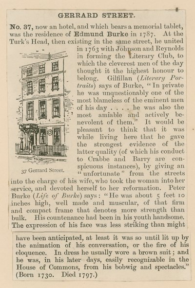 Edmund Burke és a Gerrard Street 37 alkotó: English School