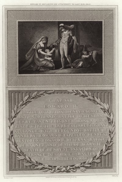 IV. Edward kijelenti, hogy ragaszkodik Lady Eliz Grayhez alkotó: English School
