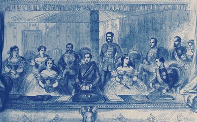 VII. Edward és Alexandra angol királynő a londoni Operában alkotó: English School