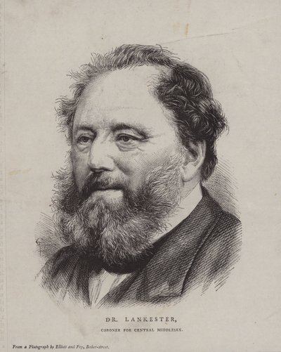 Edwin Lankester, angol sebész és természettudós, valamint a Central Middlesex állam halottkém alkotó: English School