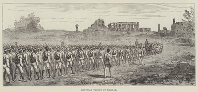 Egyiptomi csapatok Karnakban (metszet) alkotó: English School