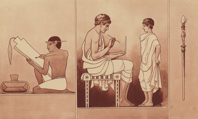 Egyiptomi írnok és görög iskolás alkotó: English School