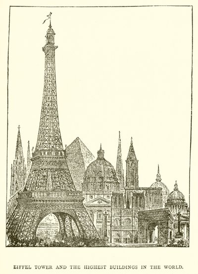 Eiffel-torony és a világ legmagasabb épületei alkotó: English School