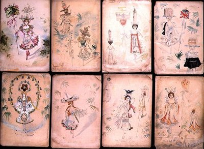 Acht Entwürfe für politische Slogans, darunter 