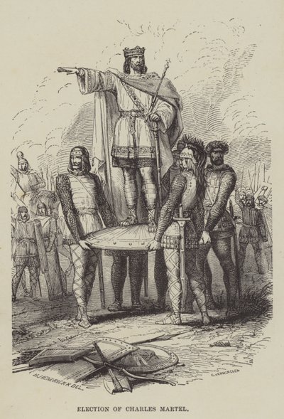 Martel Károly megválasztása (metszet) alkotó: English School