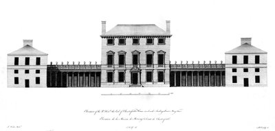 Az Rt. emelése Tiszteletbeli Earl of Chesterfields House, 1767 alkotó: English School