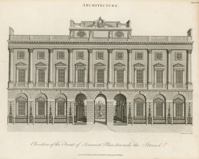 A Somerset Place homlokzatának emelkedése alkotó: English School