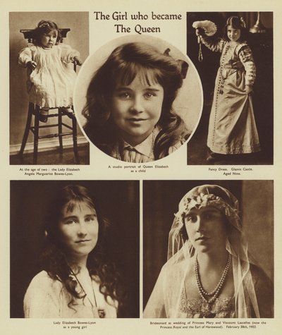 Elizabeth Bowes-Lyon, aki királynő és anyakirálynő lett (fekete-fehér fotó) alkotó: English School
