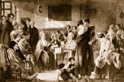 Elizabeth Fry Bibliát olvas egy börtönben alkotó: English School