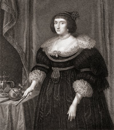 Erzsébet, Cseh királynője (1596-1662), a Lodges British Portraits-ból, 1823 alkotó: English School