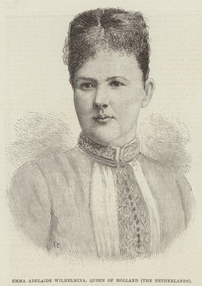 Emma Adelaide Wilhelmina, Hollandia királynője, Hollandia (metszet) alkotó: English School
