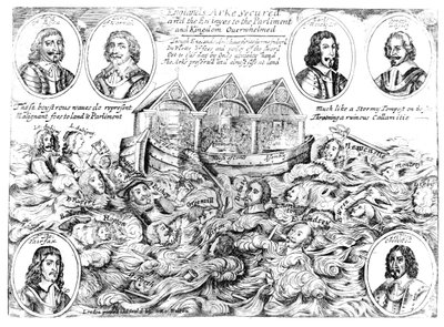 Az angliai bárkát biztonságba helyezték, a parlament ellenségeit és a királyságot túlterhelték, 1645-46 alkotó: English School