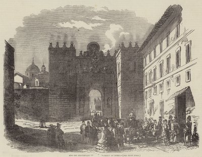 Angol protestáns imahely Rómában (metszet) alkotó: English School