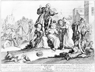 Megnyilvánuló lelkesedés, vagy Moor Fields Congregation, 1739 alkotó: English School