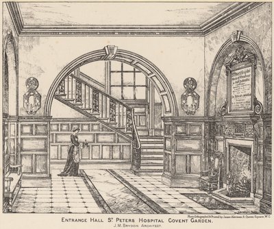 A Covent Gardeni St Peters Kórház bejárata alkotó: English School