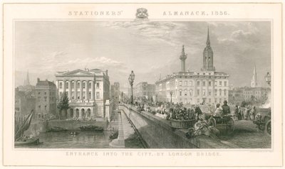 Bejárat a városba a London Bridge-en keresztül alkotó: English School