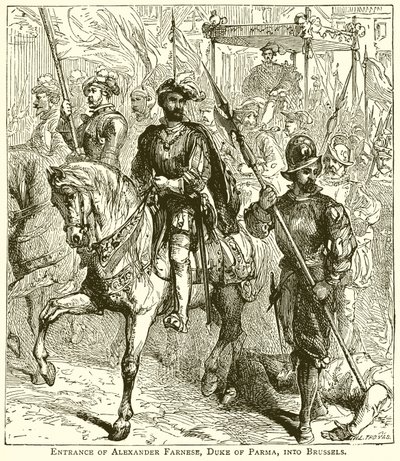 Alexander Farnese, Párma hercegének bejárata Brüsszelbe alkotó: English School