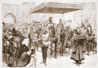 János pápa bejárata Constance-ba, illusztráció: James Aitken Wylie (1808-1890) A protestantizmus története című könyvéből, pub. 1878 alkotó: English School