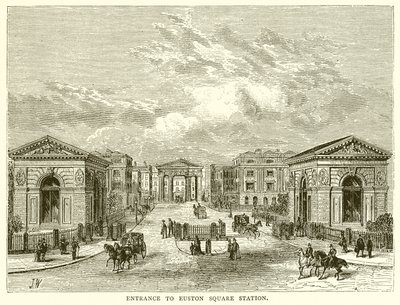 Az Euston Square pályaudvar bejárata alkotó: English School
