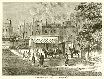 Old Tattersalls bejárata. alkotó: English School
