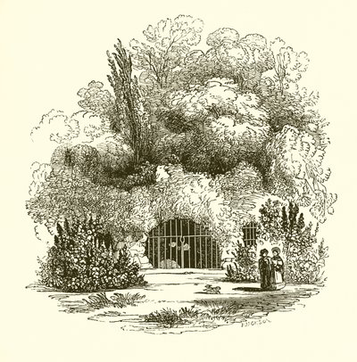 A pápai barlang bejárata alkotó: English School