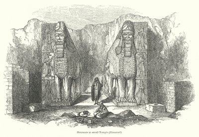 A Kis Templom bejárata (Nimrud) (metszet) alkotó: English School
