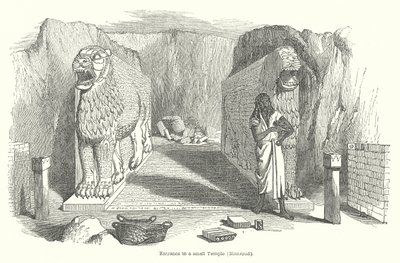 Egy kis templom bejárata (Nimrud) (metszet) alkotó: English School