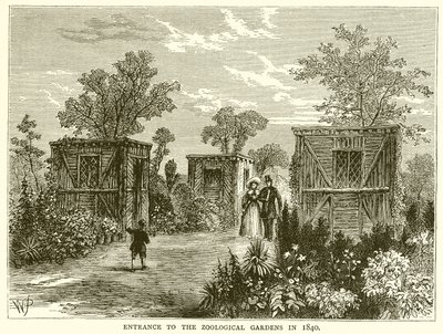 Az Állatkert bejárata 1840-ben alkotó: English School
