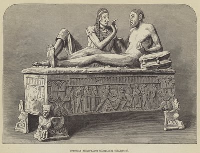 Etruszk szarkofág, Castellani Collection (metszet) alkotó: English School