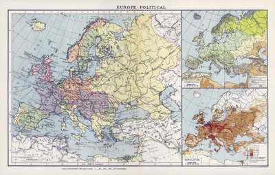 Európa, politikai (színes litográfia) alkotó: English School