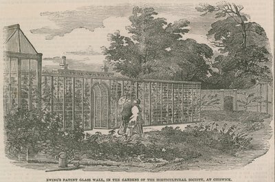 Ewings Patent Glass Wall, a Chiswick-i Kertészeti Társaság kertjében alkotó: English School