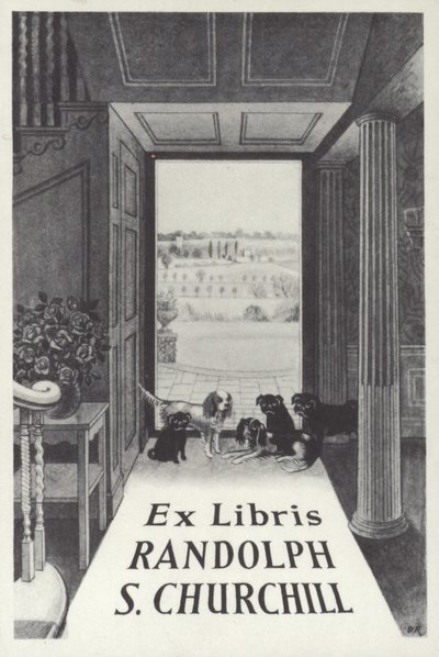 Ex libris Randolph S Churchill alkotó: English School