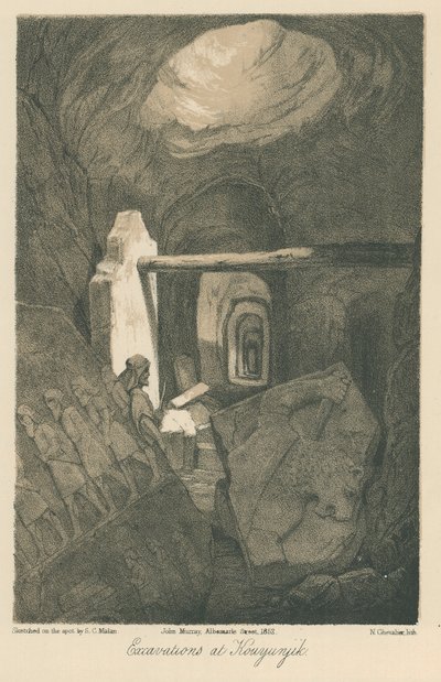 Ásatások Kouyunjiknál alkotó: English School