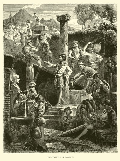 Ásatások Pompejiben alkotó: English School