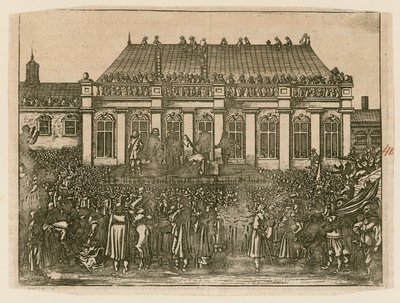 I. Károly király kivégzése Whitehallban alkotó: English School