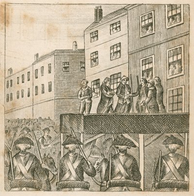 A lázadó lordok kivégzése a Tower Hillen, Londonban alkotó: English School