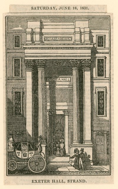 Exeter Hall, Strand, London alkotó: English School