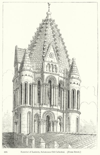 Lámpás külseje, Salamanca régi katedrálisa (metszet) alkotó: English School