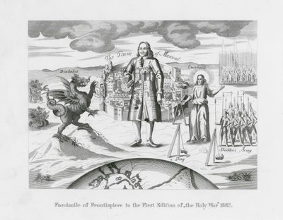 Faksimile des Frontispizes zur ersten Ausgabe des Heiligen Krieges von English School