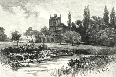 Fairford, a Colne felől (metszet) alkotó: English School