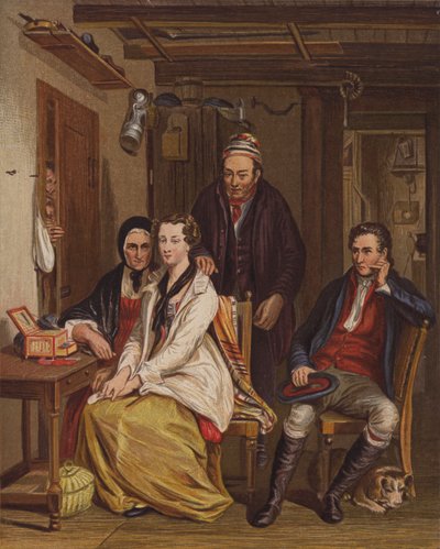 Család otthon (színes litho) alkotó: English School