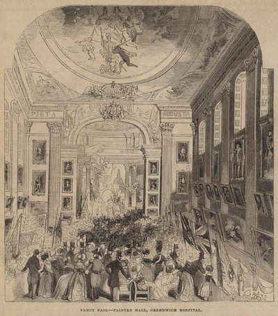 Fancy Fair, Festett Hall, Greenwich Kórház (metszet) alkotó: English School