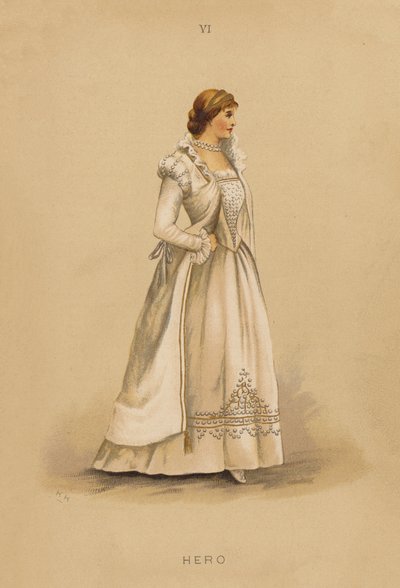 Jelmezes ruhák: Hős (színes litográfia) alkotó: English School