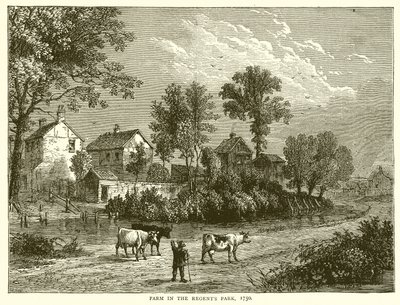 Farm a Regents Parkban, 1750 alkotó: English School