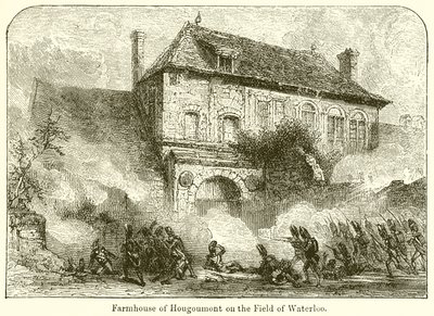 Hougoumont parasztháza Waterloo területén alkotó: English School