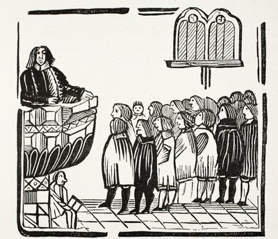 Távolabb, és szörnyűbb figyelmeztetések Istentől, illusztráció a Chap-books of the Eightenth Century-ből, John Ashton, pub. 1882 alkotó: English School