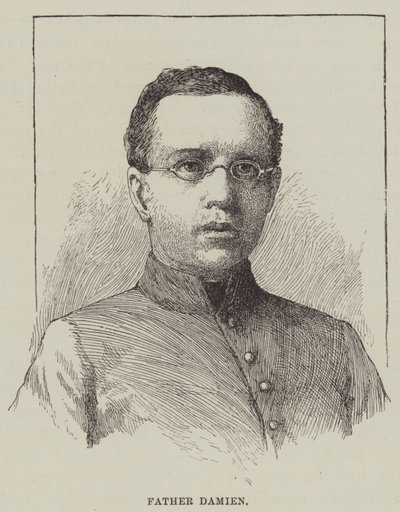 Damien atya (metszet) alkotó: English School