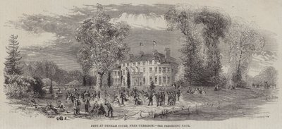 Fete a Denham Courtban, Uxbridge közelében (metszet) alkotó: English School