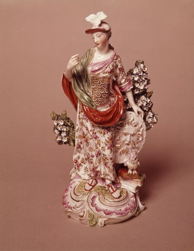 Athéné istennő figurája, Derby Porcelain Works, 1800 körül (porcelán) alkotó: English School