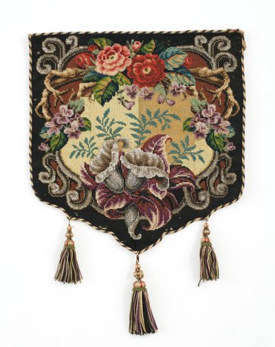 Tűzvédő panel, 1850 körül (Berlin gyapjúvászon panel gyöngyfűzéssel és selyem hátlappal) alkotó: English School